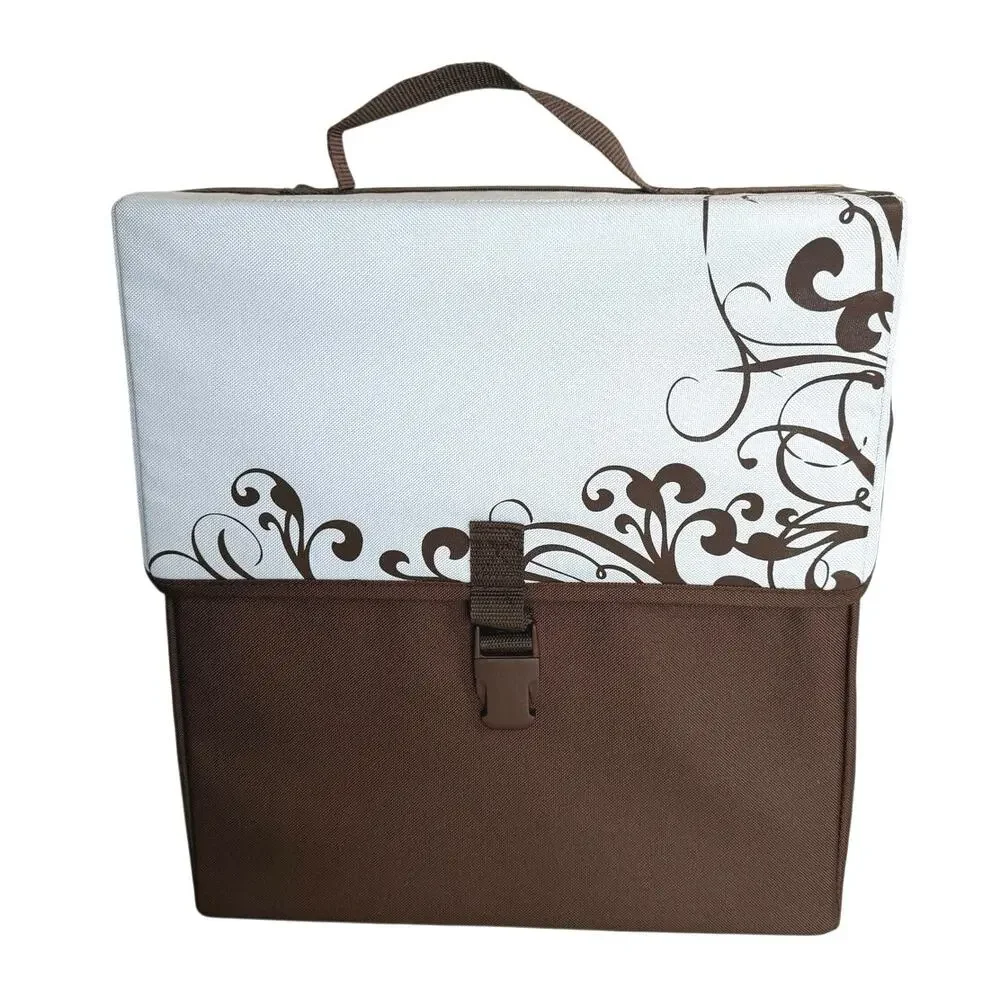 Creative memories power palette case scrapbooking tote blue brown